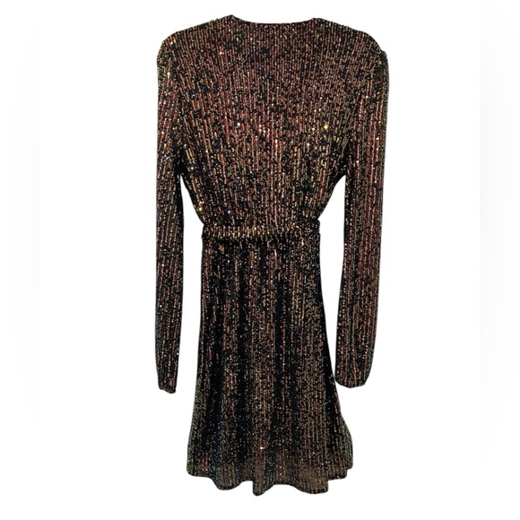 Fraiche Dazzling Long Sleeve Party Dress medium EUC - Picture 3 of 7